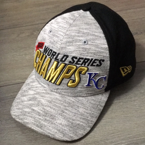 💐New Era 39Thirty Kansas City Royals 2015 World Series Champions Hat Fitted - Picture 1 of 16